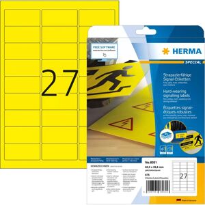 HERMA 8031 Sárga Időjárásálló Címke - Nyomtató HERMA 8031 Sárga Időjárásálló Címke - Nyomtató