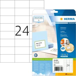 Herma 8644 Valkoinen pysyvä itsekiinnittyvä tulostinmerkki Herma 8644 Valkoinen pysyvä itsekiinnittyvä tulostinmerkki