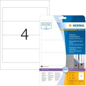 Herma 10160 Printer Label - Removable, A4, White - Printer Label Herma 10160 Printer Label - Removable, A4, White - Printer Label