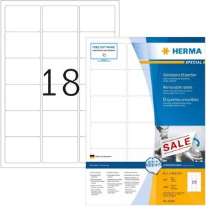 Herma 10302 Self-Adhesive Labels - Rounded Rectangle - 1800 pcs Herma 10302 Self-Adhesive Labels - Rounded Rectangle - 1800 pcs