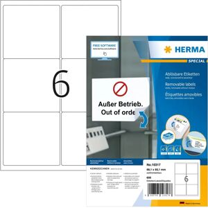 HERMA 10317 White Removable Self-Adhesive Label - Self-adhesive label HERMA 10317 White Removable Self-Adhesive Label - Self-adhesive label