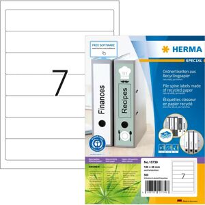 Herma recycled paper file spine labels - Self-adhesive 80 pcs A4 Herma recycled paper file spine labels - Self-adhesive 80 pcs A4