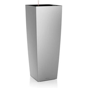 Lechuza Cubico Alto Silver Planter - 105cm Lechuza Cubico Alto Silver Planter - 105cm