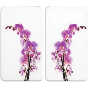 WENKO Planche de Cuisine Orchidée - Plastique Rectangulaire, Verre Trempé WENKO Planche de Cuisine Orchidée - Plastique Rectangulaire, Verre Trempé