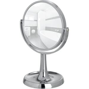 WENKO Rosolina Cosmetic Mirror - 5x Magnification - Round, Chrome Finish - 19.5x28x14cm WENKO Rosolina Cosmetic Mirror - 5x Magnification - Round, Chrome Finish - 19.5x28x14cm
