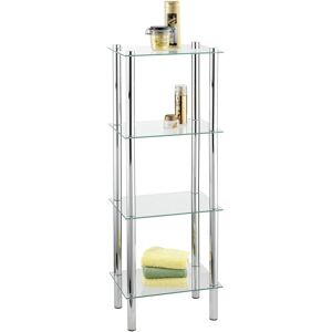 WENKO Yago Badregal - Silber - 4 Ablagen WENKO Yago Badregal - Silber - 4 Ablagen