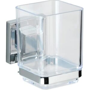 WENKO Stainless Steel Quadro Toothbrush Holder - No Drill WENKO Stainless Steel Quadro Toothbrush Holder - No Drill