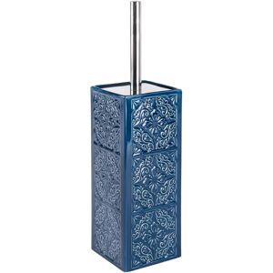 WENKO Cordoba Toilet Brush Set with Ceramic Holder - Blue WENKO Cordoba Toilet Brush Set with Ceramic Holder - Blue