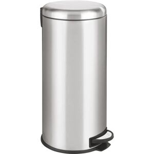 WENKO Leman Mülleimer - 30L, Stahl, Silber - Innenbereich WENKO Leman Mülleimer - 30L, Stahl, Silber - Innenbereich