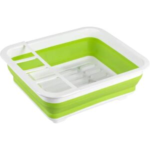 Wenko Gaia Foldable Dish Drainer - White/Green Wenko Gaia Foldable Dish Drainer - White/Green