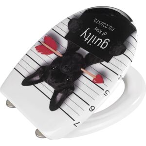 WENKO Guilty Dog Toilet Seat - Soft Close, Duroplast, Multi-Color WENKO Guilty Dog Toilet Seat - Soft Close, Duroplast, Multi-Color