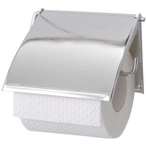 WENKO Cover Toilet Paper Holder - Wall-Mounted, Steel, Chrome, Closed Design WENKO Cover Toilet Paper Holder - Wall-Mounted, Steel, Chrome, Closed Design