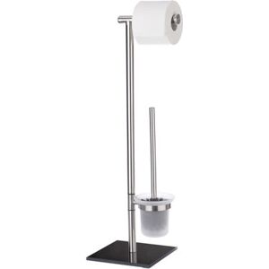 WENKO Juego para WC - Acero inoxidable, vidrio de seguridad, 23,5x69cm WENKO Juego para WC - Acero inoxidable, vidrio de seguridad, 23,5x69cm