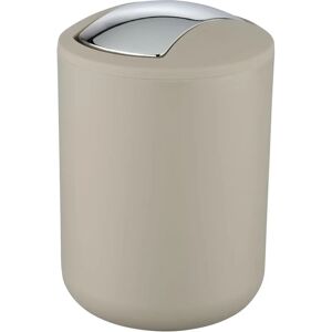 Wenko Small Taupe Swing Cover Bin - Trash Bin Wenko Small Taupe Swing Cover Bin - Trash Bin