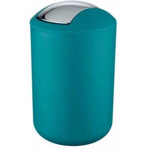 WENKO Turquoise Round Trash Bin - Bathroom & Household WENKO Turquoise Round Trash Bin - Bathroom & Household