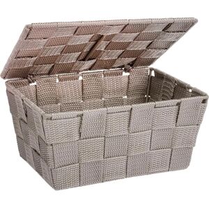 WENKO Adria Taupe Storage Basket - Bathroom Organizer WENKO Adria Taupe Storage Basket - Bathroom Organizer