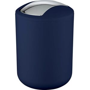 WENKO Navy Plastic Waste Bin - Waste Bin, 2L, Unbreakable, Round WENKO Navy Plastic Waste Bin - Waste Bin, 2L, Unbreakable, Round