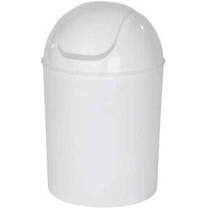 WENKO White Compact Trash Bin - Trash Bin WENKO White Compact Trash Bin - Trash Bin