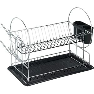 WENKO Silver Dish Drying Rack - Two-Tier, Cutlery Basket WENKO Silver Dish Drying Rack - Two-Tier, Cutlery Basket