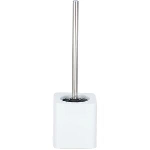 WENKO Hexa Toilet Brush Set - White Ceramic Bathroom Accessory WENKO Hexa Toilet Brush Set - White Ceramic Bathroom Accessory