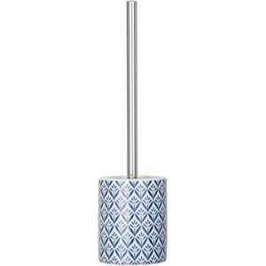 WENKO Lorca Ceramic Toilet Brush Set - Mediterranean Pattern WENKO Lorca Ceramic Toilet Brush Set - Mediterranean Pattern