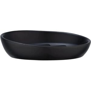 WENKO Soap Dish Black Ceramic - Elegant Bathroom Accessory WENKO Soap Dish Black Ceramic - Elegant Bathroom Accessory