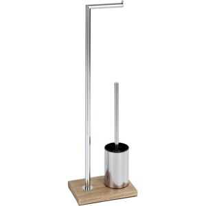 WENKO Marla Ensemble Brosse WC - Brun & Chrome - Publicité WENKO Marla Ensemble Brosse WC - Brun & Chrome - Publicité