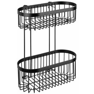 WENKO Badregal Wandregal - Schwarz - Stahl - Modernes Industriedesign WENKO Badregal Wandregal - Schwarz - Stahl - Modernes Industriedesign