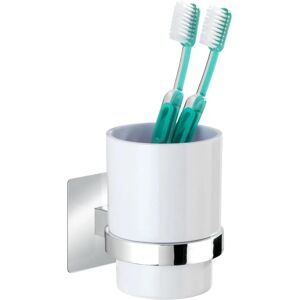 WENKO Quadro Wall-mounted Toothbrush Cup with Handle WENKO Quadro Wall-mounted Toothbrush Cup with Handle