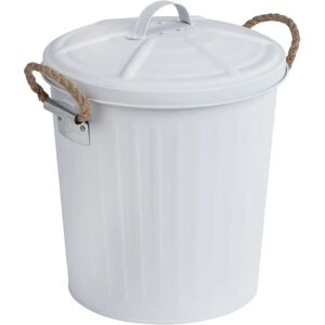 WENKO Gara Trash Can - 6L, white, steel, hygienic waste disposal WENKO Gara Trash Can - 6L, white, steel, hygienic waste disposal