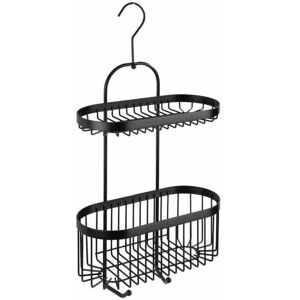 WENKO Badezimmer-Wandregal - Schwarz, 26,5x47x12,5cm - Stahl WENKO Badezimmer-Wandregal - Schwarz, 26,5x47x12,5cm - Stahl