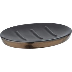 Portasapone in ceramica Wenko Brandol - Nero & Rame - Accessorio bagno Portasapone in ceramica Wenko Brandol - Nero & Rame - Accessorio bagno