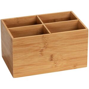 WENKO Storage Box - Bamboo, 4 Compartments - Bathroom Organizer WENKO Storage Box - Bamboo, 4 Compartments - Bathroom Organizer