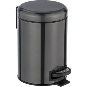 WENKO Leman Stainless Steel Bathroom Trash Bin - 3L, Black WENKO Leman Stainless Steel Bathroom Trash Bin - 3L, Black