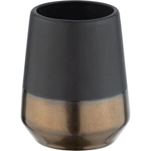 Wenko Portaspazzolino Brandol - Keramik - Svart & Guld - Tandborstglas - Badrumsaccessoar Wenko Portaspazzolino Brandol - Keramik - Svart & Guld - Tandborstglas - Badrumsaccessoar
