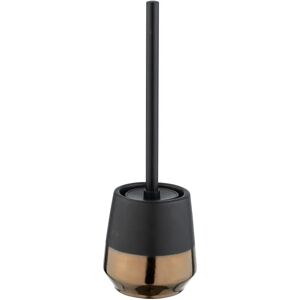 WENKO Brandol Toilet Brush Set - Ceramic, Black & Copper Accents WENKO Brandol Toilet Brush Set - Ceramic, Black & Copper Accents
