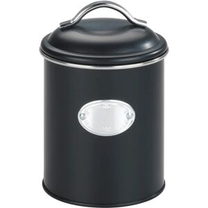 Wenko - Metallschachtel mit Deckel & Etikett - Schwarz - Lebensmittelaufbewahrung Wenko - Metallschachtel mit Deckel & Etikett - Schwarz - Lebensmittelaufbewahrung