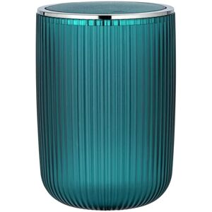 WENKO Agropoli Blue 6L Swing Lid Bathroom Trash Bin WENKO Agropoli Blue 6L Swing Lid Bathroom Trash Bin