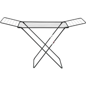 WENKO Champion Clothes Dryer - 18m Foldable Steel Black WENKO Champion Clothes Dryer - 18m Foldable Steel Black