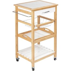 Chariot de Cuisine Finja en Bambou WENKO - Style Scandinave - Publicité Chariot de Cuisine Finja en Bambou WENKO - Style Scandinave - Publicité