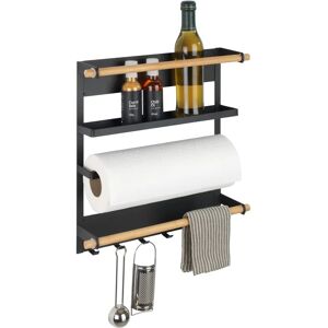 Wenko Magnetic Kitchen Shelf - Bamboo & Metal Organizer Wenko Magnetic Kitchen Shelf - Bamboo & Metal Organizer