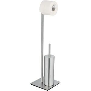 Wenko Recco Toilet Accessory Set Satin Stainless Steel Wenko Recco Toilet Accessory Set Satin Stainless Steel