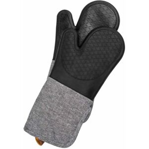 WENKO Topflappen Ada Grau - Hitzebeständiges Silikon Baumwolle WENKO Topflappen Ada Grau - Hitzebeständiges Silikon Baumwolle