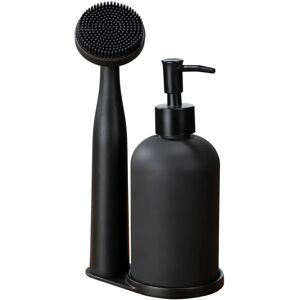 Wenko Piedo Köksset - Svart, 400ml Doserare & Borste Wenko Piedo Köksset - Svart, 400ml Doserare & Borste