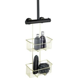 WENKO Milo Gold Duschregal - Edelstahl & Kunststoff - 2 Etagen WENKO Milo Gold Duschregal - Edelstahl & Kunststoff - 2 Etagen