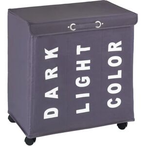 Corbeille à linge WENKO Trivo - 116L, Gris, 3 Compartiments - Publicité Corbeille à linge WENKO Trivo - 116L, Gris, 3 Compartiments - Publicité