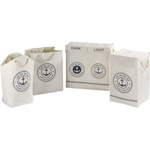 WENKO Beige Sylt Laundry Basket - 108L, 2 Compartments WENKO Beige Sylt Laundry Basket - 108L, 2 Compartments