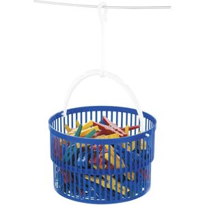 WENKO Clothes Pegs Basket Set - Blue - Clothesline Organizer WENKO Clothes Pegs Basket Set - Blue - Clothesline Organizer