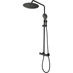 Tiger Twiss Doucheset - Regendouche, Handdouche - Matt zwart - 30cm - 12cm - 3 standen - Shower set Tiger Twiss Doucheset - Regendouche, Handdouche - Matt zwart - 30cm - 12cm - 3 standen - Shower set