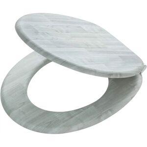 Tiger Titan Toilet Seat - Grey - Soft-Close, Rubber Coating, Wood Look Tiger Titan Toilet Seat - Grey - Soft-Close, Rubber Coating, Wood Look